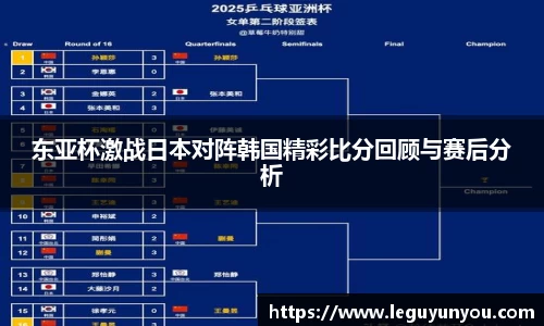 东亚杯激战日本对阵韩国精彩比分回顾与赛后分析